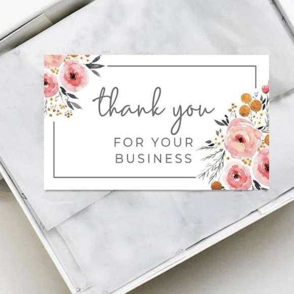 Other - 30 Thank You Floral Insert Cards